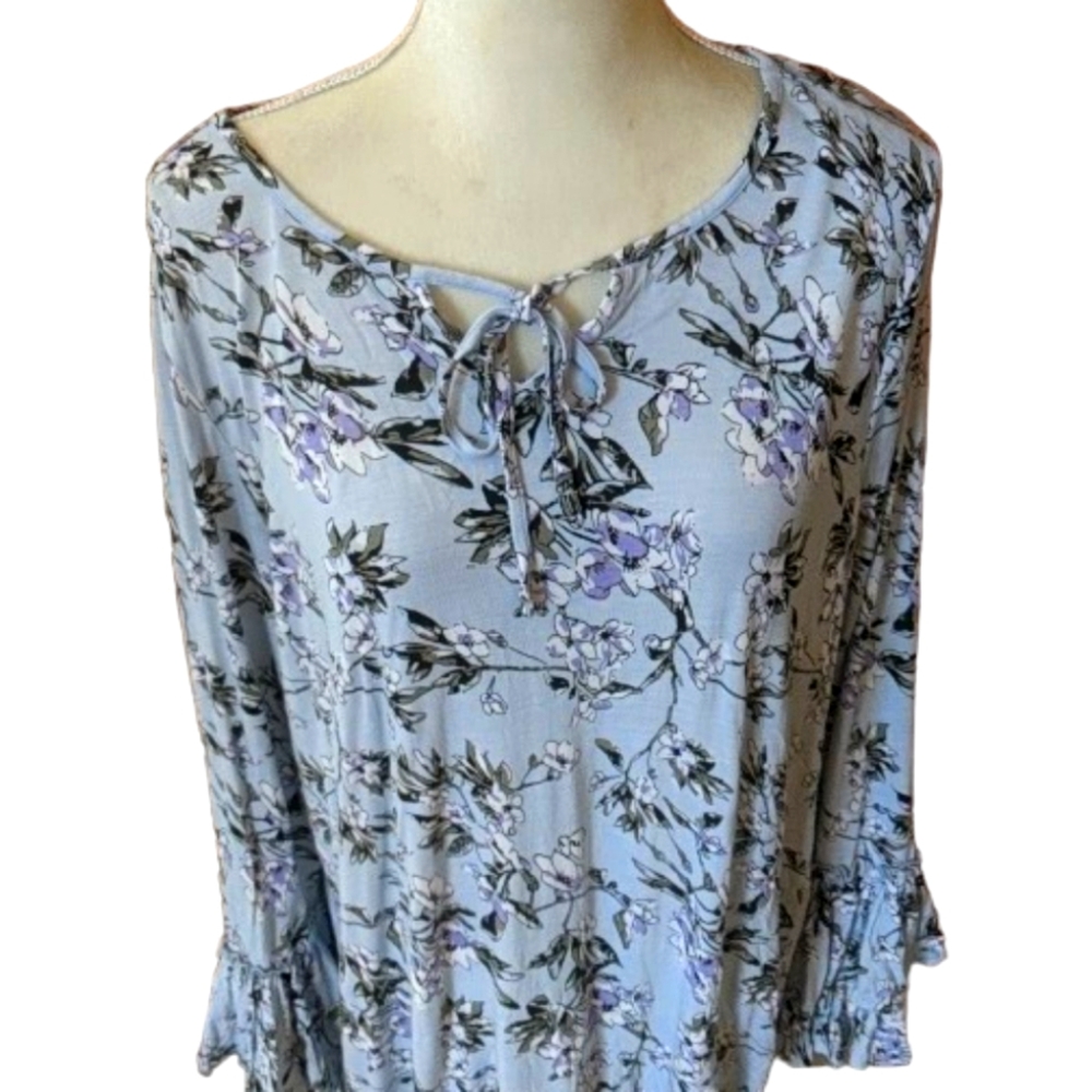 ELLOS Floral Flowy Sleeve Blouse Top 18/ 20